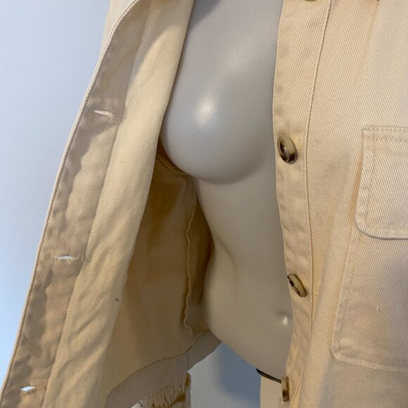 Beautiful Classy Women's Jean Jacket with Sweater Sleeves New without Tags - Picture 6 of 8